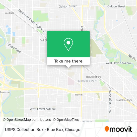 USPS Collection Box - Blue Box map