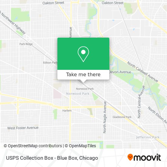 USPS Collection Box - Blue Box map