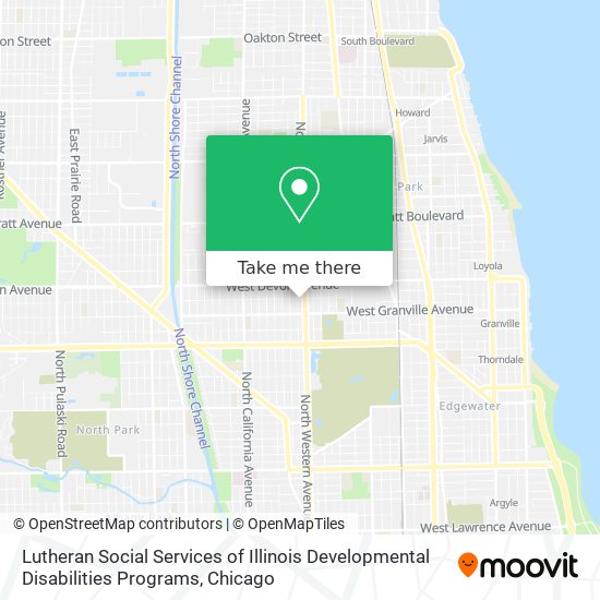 Lutheran Social Services of Illinois Developmental Disabilities Programs map
