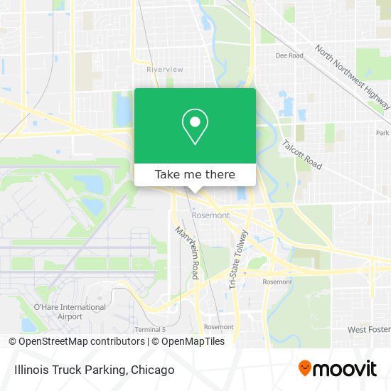 Mapa de Illinois Truck Parking