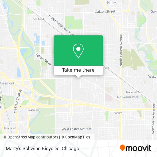 Marty's Schwinn Bicycles map