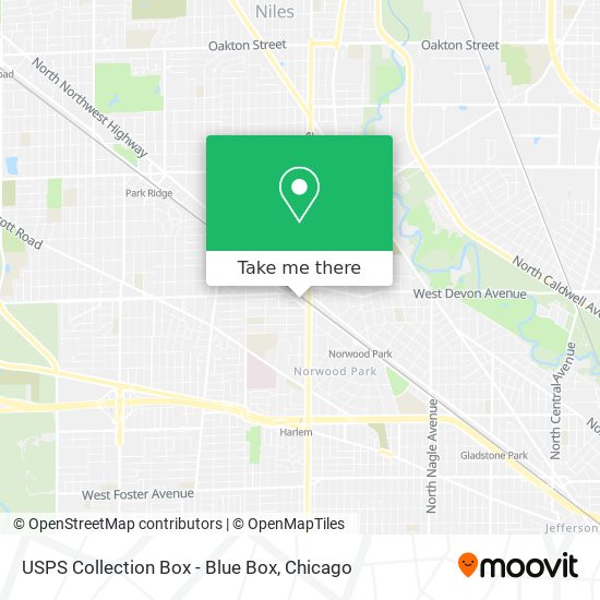 USPS Collection Box - Blue Box map