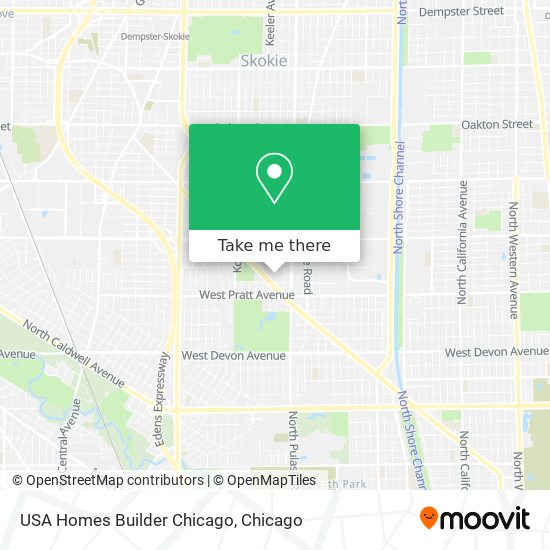 USA Homes Builder Chicago map