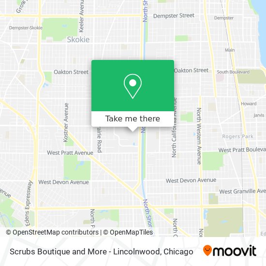 Scrubs Boutique and More - Lincolnwood map