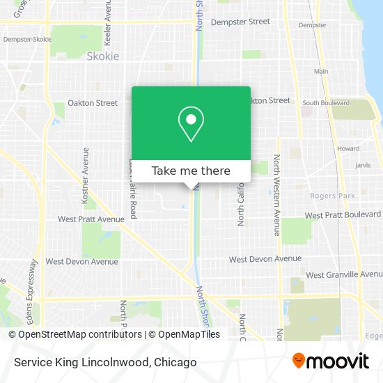 Mapa de Service King Lincolnwood