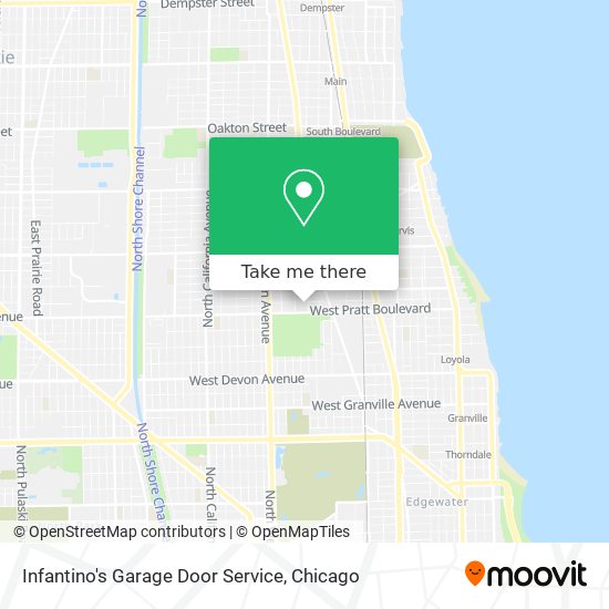 Infantino's Garage Door Service map