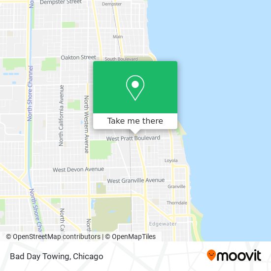 Bad Day Towing map