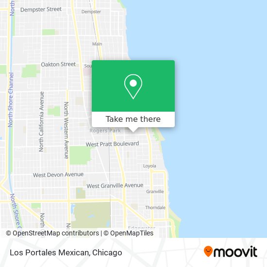Mapa de Los Portales Mexican