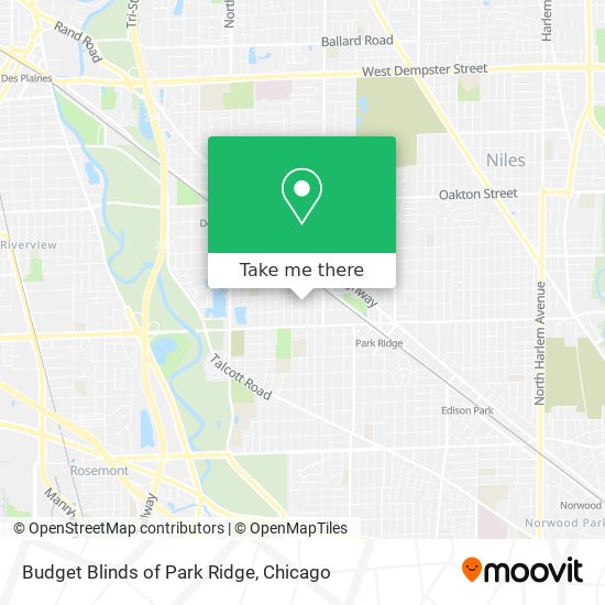 Mapa de Budget Blinds of Park Ridge