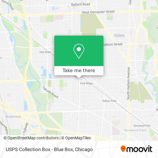 USPS Collection Box - Blue Box map