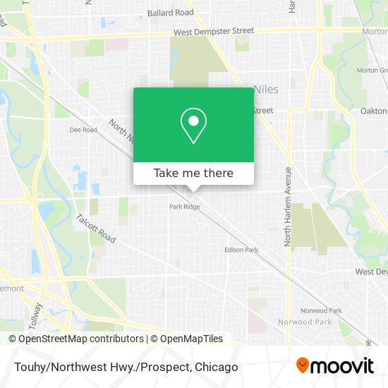 Touhy/Northwest Hwy./Prospect map