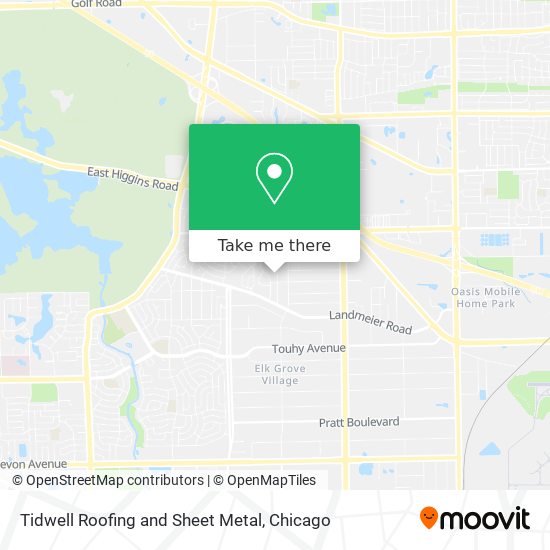 Mapa de Tidwell Roofing and Sheet Metal