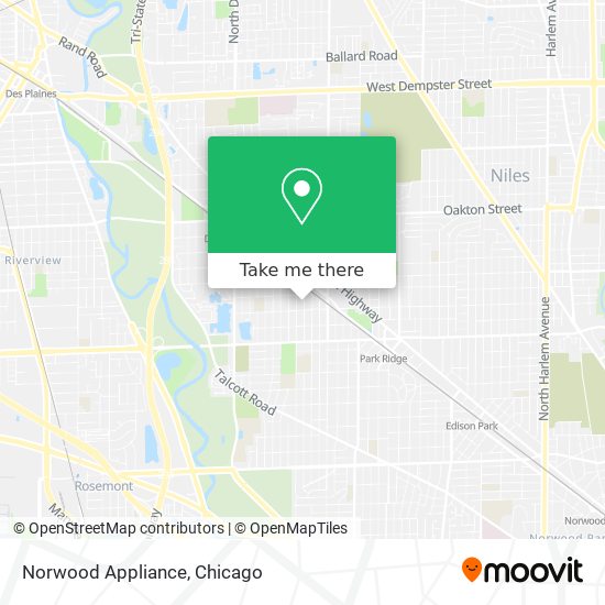 Norwood Appliance map