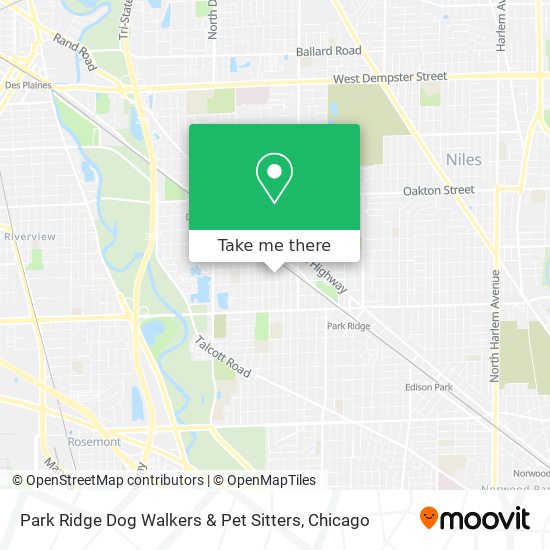 Park Ridge Dog Walkers & Pet Sitters map