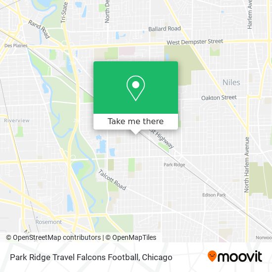 Mapa de Park Ridge Travel Falcons Football