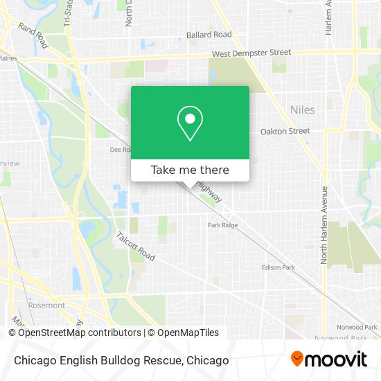 Mapa de Chicago English Bulldog Rescue