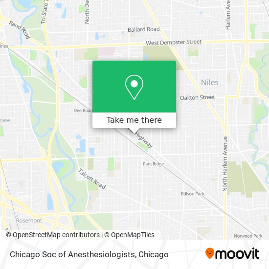 Chicago Soc of Anesthesiologists map
