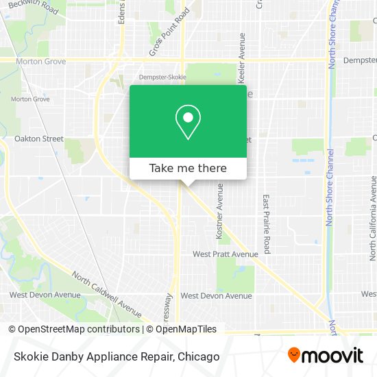 Skokie Danby Appliance Repair map