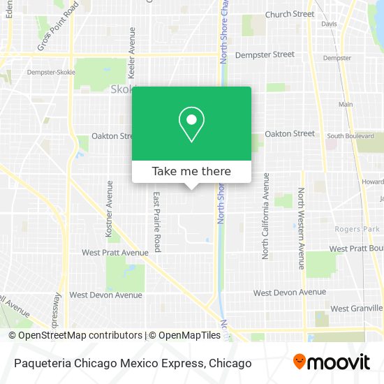 Paqueteria Chicago Mexico Express map