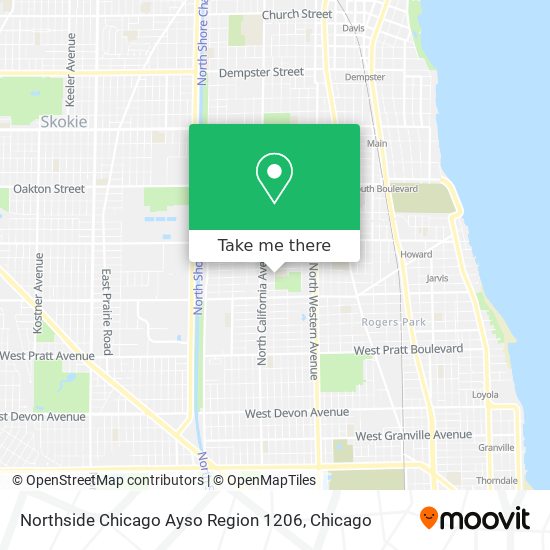 Northside Chicago Ayso Region 1206 map