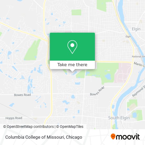 Columbia College of Missouri map