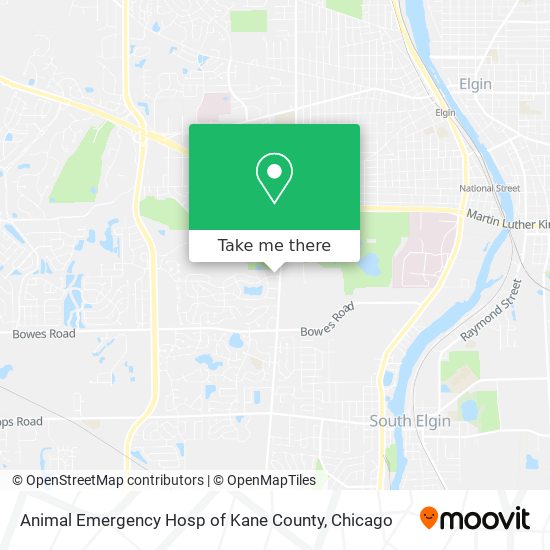 Animal Emergency Hosp of Kane County map