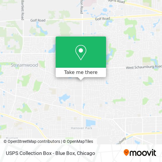 USPS Collection Box - Blue Box map