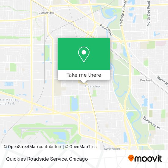 Quickies Roadside Service map