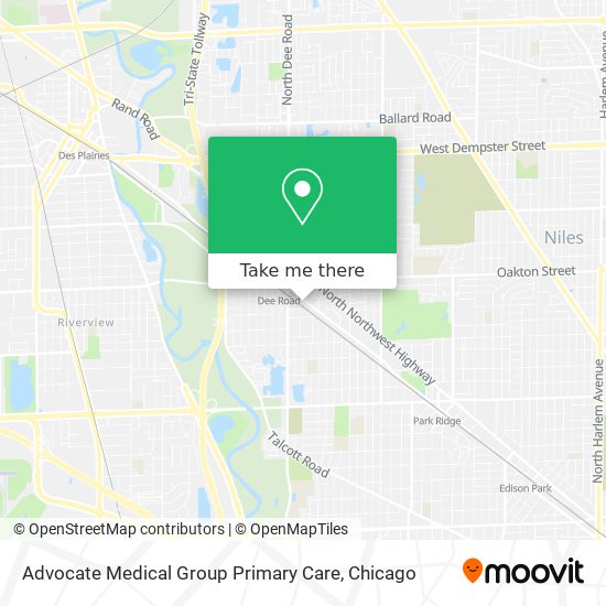 Mapa de Advocate Medical Group Primary Care