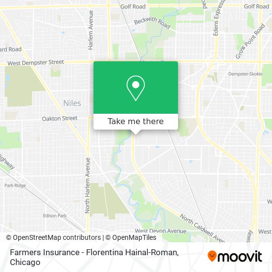 Farmers Insurance - Florentina Hainal-Roman map