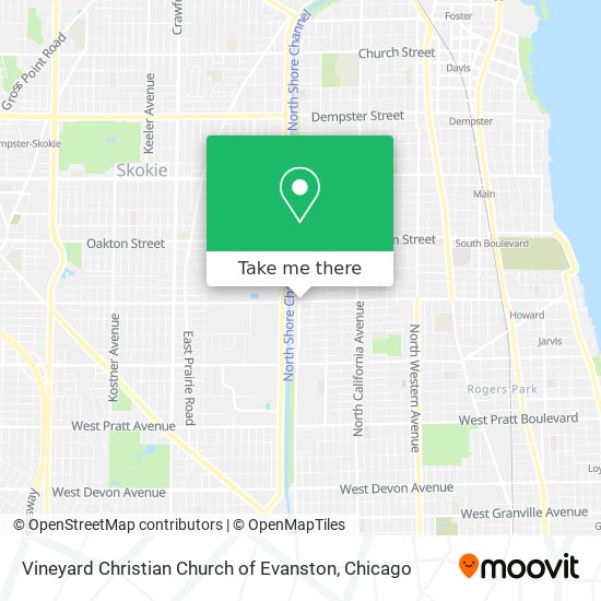 Mapa de Vineyard Christian Church of Evanston