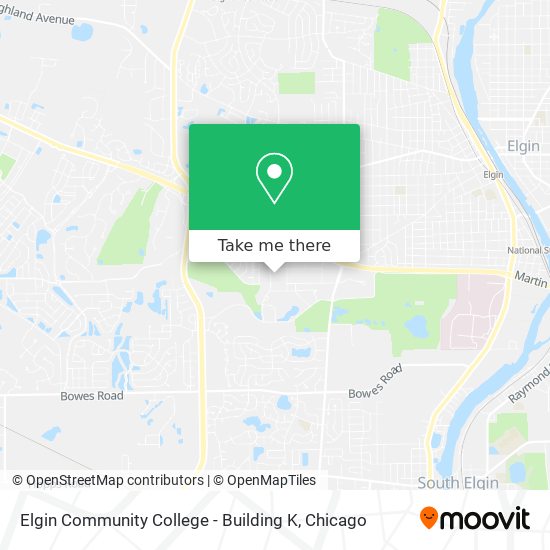 Elgin Community College - Building K map