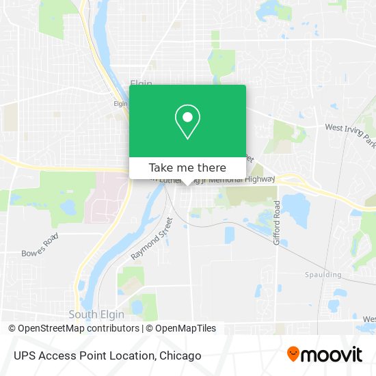 UPS Access Point Location map