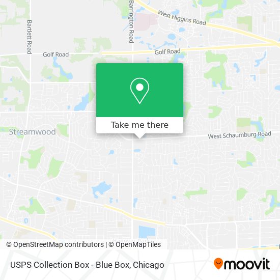 USPS Collection Box - Blue Box map