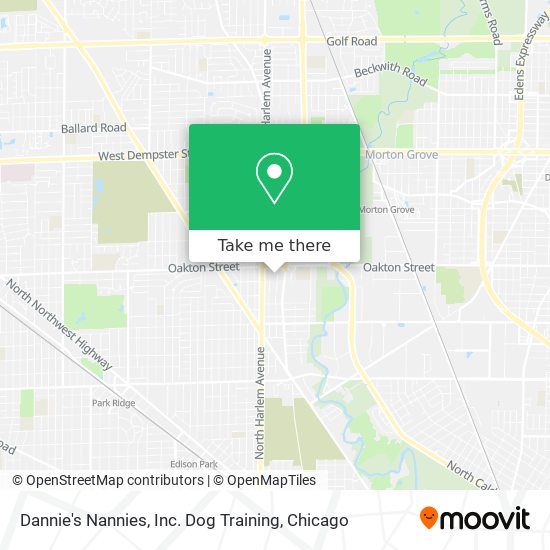Dannie's Nannies, Inc. Dog Training map