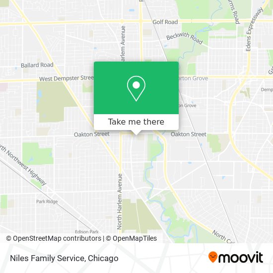 Niles Family Service map