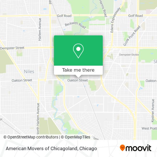 American Movers of Chicagoland map