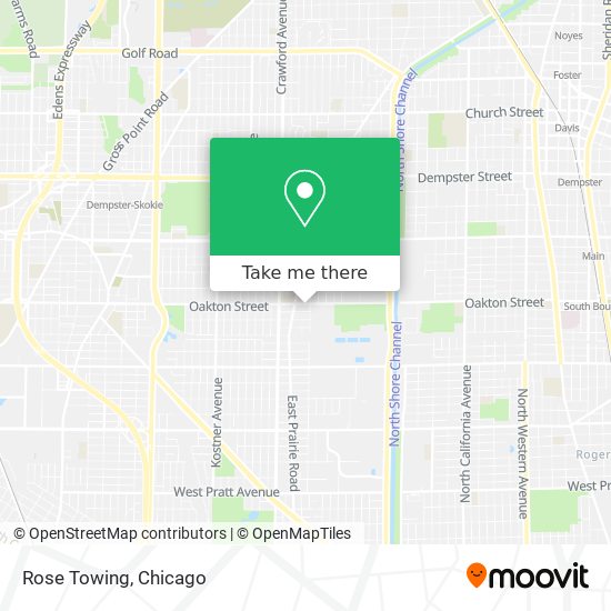 Rose Towing map