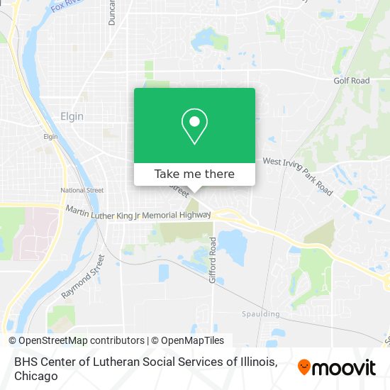 BHS Center of Lutheran Social Services of Illinois map