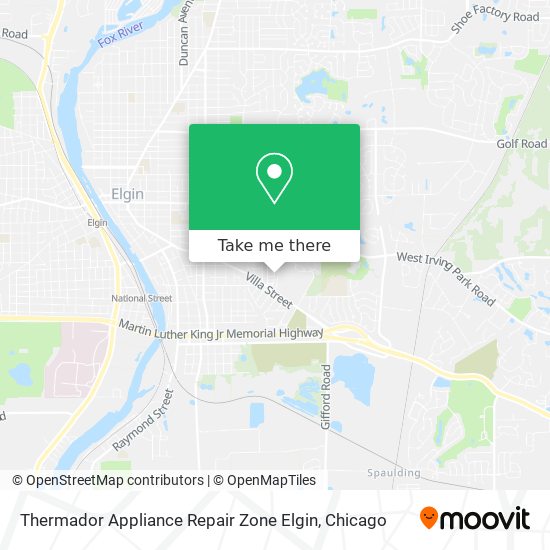 Mapa de Thermador Appliance Repair Zone Elgin