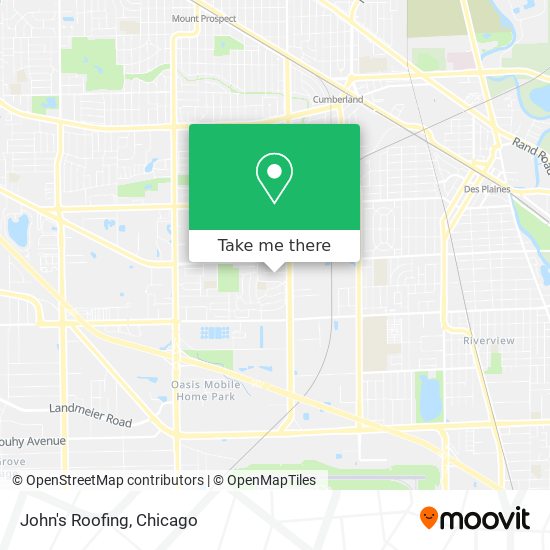 John's Roofing map