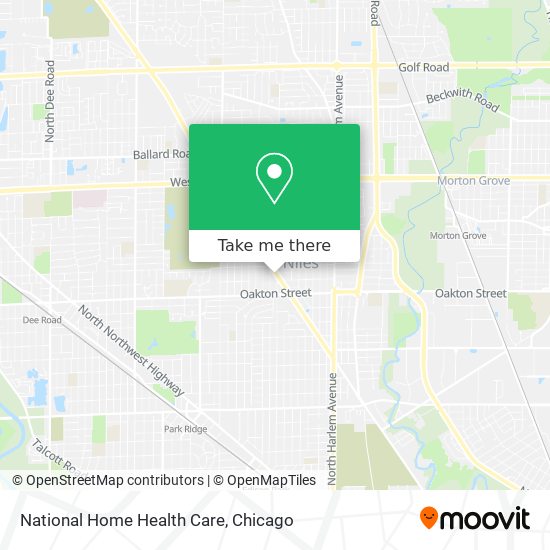 National Home Health Care map
