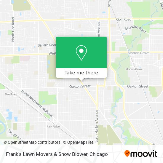 Frank's Lawn Movers & Snow Blower map