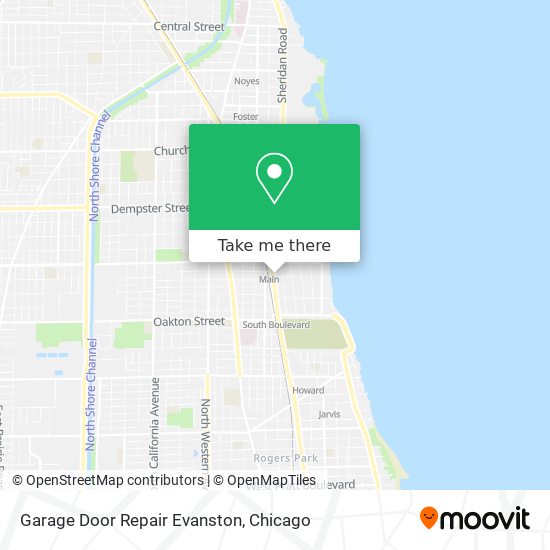 Garage Door Repair Evanston map
