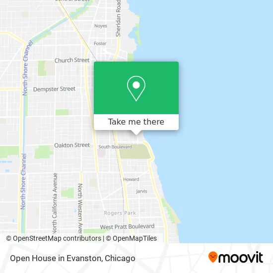 Open House in Evanston map