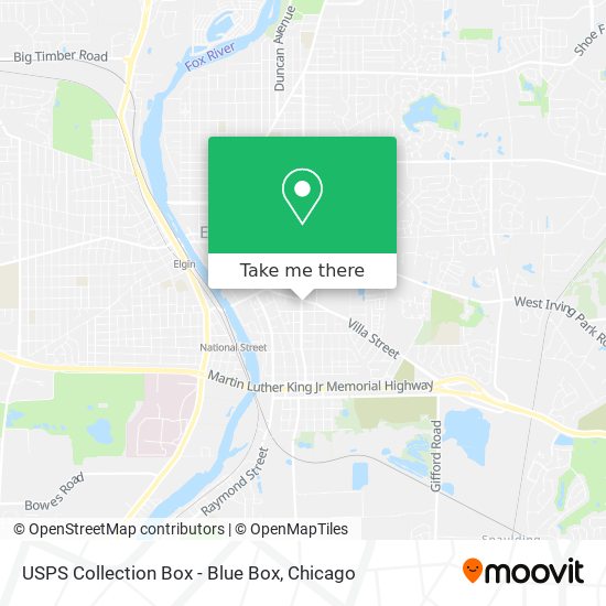 USPS Collection Box - Blue Box map