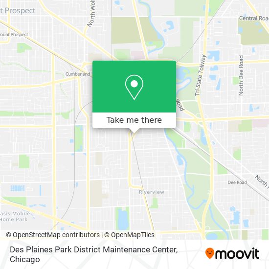 Des Plaines Park District Maintenance Center map