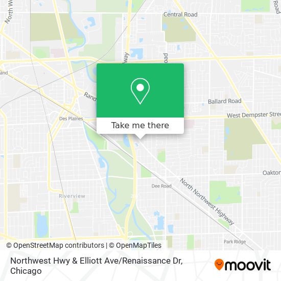 Mapa de Northwest Hwy & Elliott Ave / Renaissance Dr