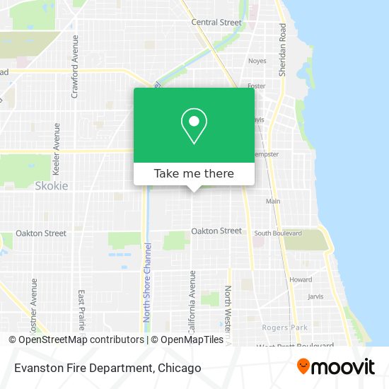 Evanston Fire Department map