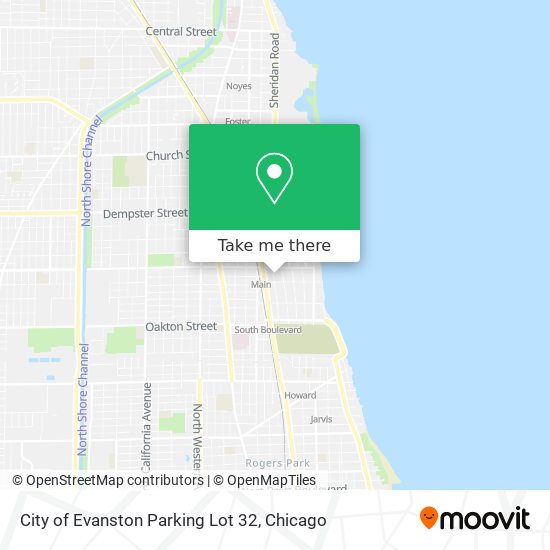 City of Evanston Parking Lot 32 map